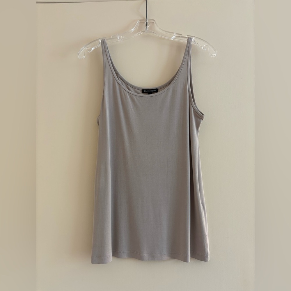 Eileen Fisher Soft Gray Silk Jersey Camisole